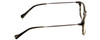 Side View of Lucky Brand D402 Square Designer Glasses in Olive Green Marble Grey Silver 51 mm