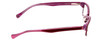 Side View of Lucky Brand ZUMA Designer Reading Eye Glasses with Custom Cut Powered Lenses in Red Candy Crystal Pink Ladies Cateye Semi-Rimless Acetate 51 mm