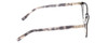 Side View of Cover Girl CG0458 Designer Blue Light Blocking Eyeglasses in Black Crystal Smoke Grey Marble Ladies Cateye Full Rim Acetate 55 mm
