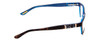 Side View of Cover Girl CG0531 Designer Progressive Lens Blue Light Blocking Eyeglasses in Tortoise Havana Brown Gold Crystal Blue Ladies Cateye Full Rim Acetate 51 mm