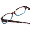 Close Up View of Cover Girl CG0536 Cateye Designer Eyeglasses in Tortoise Brown Crystal Blue 54mm
