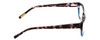 Side View of Cover Girl CG0536 Designer Single Vision Prescription Rx Eyeglasses in Tortoise Havana Brown Crystal Blue Fade Ladies Cateye Full Rim Acetate 54 mm