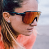 Smith Bobcat Oversize Semi-Rimless Sunglasses in Black/CP Red Mirror&Clear 150mm