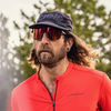 Smith Bobcat Oversize Semi-Rimless Sunglasses in Black/CP Red Mirror&Clear 150mm