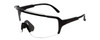 Smith Flywheel Unisex Wrap Rimless Sunglasses in Gloss Black/PC Clear/Gray 130mm