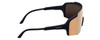 Side View of Smith Flywheel Wrap Rimless Sunglass French Navy Blue/CP Rose Gold Mirror 130 mm
