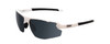Profile View of Smith Resolve Unisex Wrap Semi-Rimless Sunglasses White/CP Black&Clear LENS 70mm