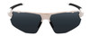 Front View of Smith Resolve Unisex Wrap Semi-Rimless Sunglasses White/CP Black&Clear LENS 70mm