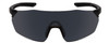 Front View of Smith Reverb PivLock Unisex Wrap Rimless Sunglasses in Matte Black/CP&Rose 135mm