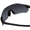 Close Up View of Smith Reverb PivLock Unisex Wrap Rimless Sunglasses in Matte Black/CP&Rose 135mm