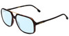 Profile View of Carrera 229-S Designer Blue Light Blocking Eyeglasses in Tortoise Havana Brown Gold Unisex Square Full Rim Acetate 59 mm