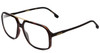 Profile View of Carrera 229-S Designer Blue Light Blocking Eyeglasses in Tortoise Havana Brown Gold Unisex Square Full Rim Acetate 59 mm