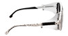Side View of Carrera Hyperfit 19S Unisex Round Designer Sunglasses White Black Spot/Gray 54mm