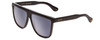 Profile View of GUCCI GG0582S Mens Square Designer Sunglasses in Gloss Black Gold Logo/Grey 61mm
