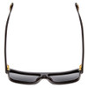 Top View of GUCCI GG0582S Mens Square Designer Sunglasses in Gloss Black Gold Logo/Grey 61mm