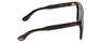 Side View of GUCCI GG0582S Mens Square Designer Sunglasses in Gloss Black Gold Logo/Grey 61mm