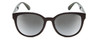 Front View of GUCCI GG0854SK Ladies Cateye Sunglasses Black Red Green/Grey Smoke Gradient 56mm