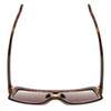 Top View of GUCCI GG0900S Unisex Oversized .5-Rimless Sunglasses Tortoise Havana/Brown 60 mm