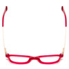 Top View of Guess GU9177 Designer Bi-Focal Prescription Rx Eyeglasses in Crystal Pink Red Ladies Cateye Full Rim Acetate 47 mm