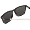 Close Up View of Guess GU6944 Unisex Sunglass Shiny Black Crystal Clear/Green Silver Mirror 56 mm
