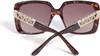 Guess GU7689 Lady Oversized Sunglass Tortoise Havana Brown Gold Amber Fade 55 mm