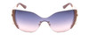 Front View of Guess GU7719 Lady Oversized Sunglasses Copper Mauve Brown/Blue Purple Fade 143mm