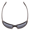 Top View of Coyote Cascade Unisex Wrap Designer Polarized Sunglasses Matte Black & Grey 60mm