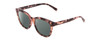 Profile View of Coyote Cheyenne Designer Polarized Reading Sunglasses with Custom Cut Powered Smoke Grey Lenses in Purple Tortoise Ladies Square Full Rim Acetate 52 mm