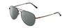 Profile View of Coyote Classic II Designer Polarized Sunglasses with Custom Cut Smoke Grey Lenses in Gun Metal Grey Unisex Aviator Full Rim Metal 55 mm