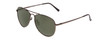 Profile View of Coyote Classic II Unisex Metal Aviator Polarized Sunglasses in Silver & G15 55mm