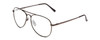 Profile View of Coyote Classic II Designer Progressive Lens Blue Light Blocking Eyeglasses in Silver Unisex Aviator Full Rim Metal 55 mm with Blue Light Zone functionality illustration laid over the lens