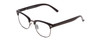 Profile View of Coyote Country Club Designer Reading Eye Glasses in Gloss Black Unisex Cateye Full Rim Acetate 51 mm