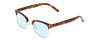 Profile View of Coyote Country Club Designer Blue Light Blocking Eyeglasses in Tortoise Brown Unisex Cateye Full Rim Acetate 51 mm