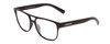 Profile View of Coyote Elixir Designer Progressive Lens Prescription Rx Eyeglasses in Matte Black Grey Mens Square Full Rim Acetate 52 mm