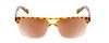 Front View of Coyote Elixir Ladies Square Polarized Sunglasses Tortoise Clear Fade/Brown 52 mm