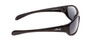Side View of Coyote FP-05 Unisex Wrap Designer Polarized Sunglasses in Gloss Black/Grey 60 mm