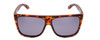 Front View of Coyote FP-27 Mens Square Designer Polarized Sunglasses Matte Tortoise/Grey 60 mm