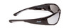 Side View of Coyote FP-69 Mens Designer Polarized Sunglasses in Black Grey/Silver Mirror 65mm
