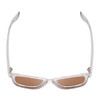 Top View of Coyote Nomad Unisex Square Polarized Sunglasses Crystal Brown/Green Mirror 49 mm