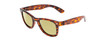 Profile View of Coyote Nomad Designer Polarized Reading Sunglasses with Custom Cut Powered Sun Flower Yellow Lenses in Tortoise Unisex Square Full Rim Acetate 49 mm
