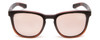 Front View of Coyote Offshore Square Polarized Sunglasses Matte Black-Brown/Silver Mirror 53mm