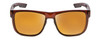 Front View of Coyote Outlaw Unisex Square Polarized Sunglasses Crystal Brown/Gold Mirror 55 mm