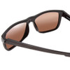 Close Up View of Coyote Outlaw Mens Square Polarized Sunglasses Black Grey/Red Orange Mirror 55mm