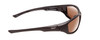 Coyote P-19 Unisex Wrap Designer Polarized Sunglasses in Matte Black/Brown 60 mm