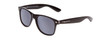 Profile View of Coyote P-23 Unisex Square Designer Polarized Sunglasses in Gloss Black/G15 51 mm