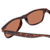 Close Up View of Coyote P-23 Unisex Square Designer Polarized Sunglasses in Tortoise/Copper 52 mm