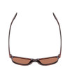 Top View of Coyote P-23 Unisex Square Designer Polarized Sunglasses in Tortoise/Copper 52 mm