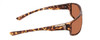 Side View of Coyote P-37 Unisex Rectangle Polarized Sunglasses in Matte Tortoise & Brown 61mm