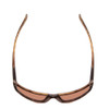 Top View of Coyote P-37 Unisex Rectangle Polarized Sunglasses in Matte Tortoise & Brown 61mm