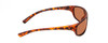 Side View of Coyote P-38 Unisex Wrap Designer Polarized Sunglasses Matte Tortoise/Brown 65 mm